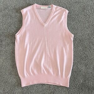 Vintage Jack Nicklaus Signature Vest Extra Large Pink Acrylic Macgregor Golf XL
